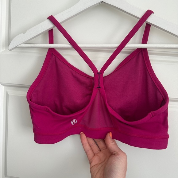 Lululemon Power Y Pink Sports Bra Seamless Comfort - Picture 2 of 3